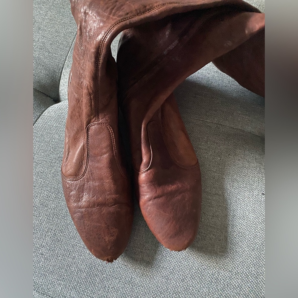 Sheepskin Soft like gloves High Boots 7